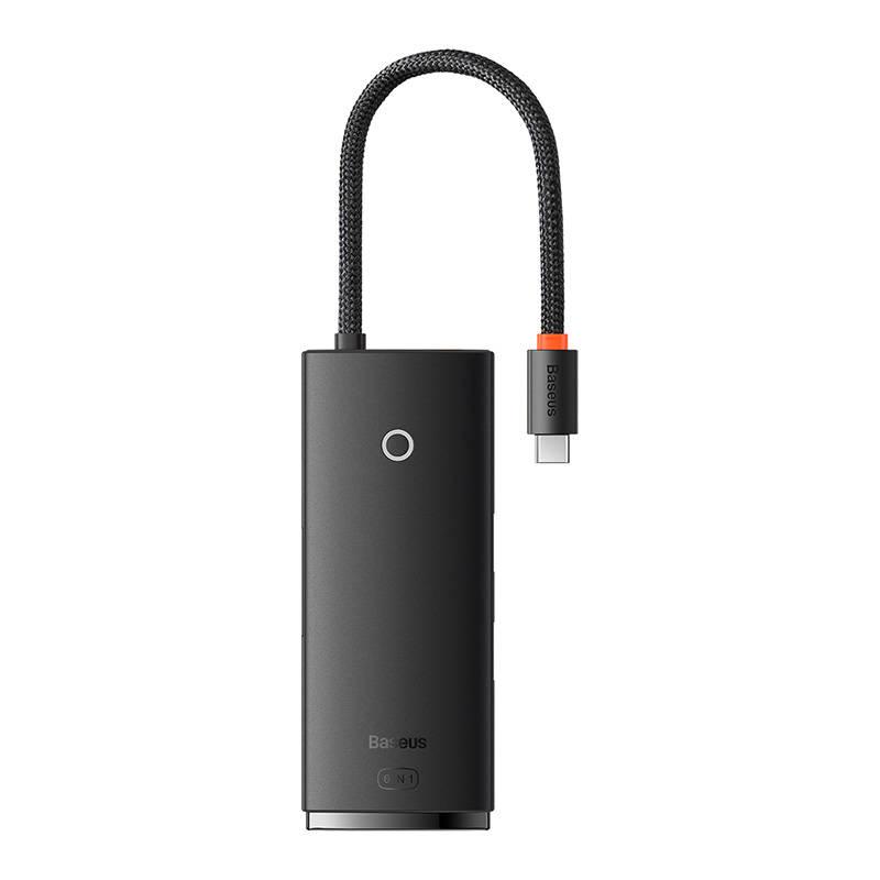 Rozbočovač 6v1 Baseus Lite Series USB-C na 2x USB 3.0 + USB-C + HDMI + SD/TF (černý)