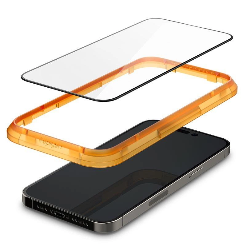 Spigen ALM Glass FC tvrzené sklo pro iPhone 14 Pro Max - černé 2 ks.