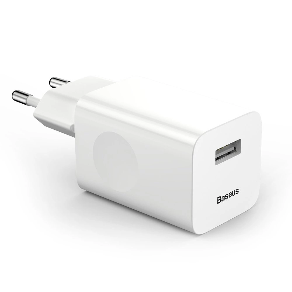 Baseus nabíječka Quick Charger síťová nabíječka EU adaptér USB Quick Charge 3.0 QC 3.0 bílá (CCALL-BX02)
