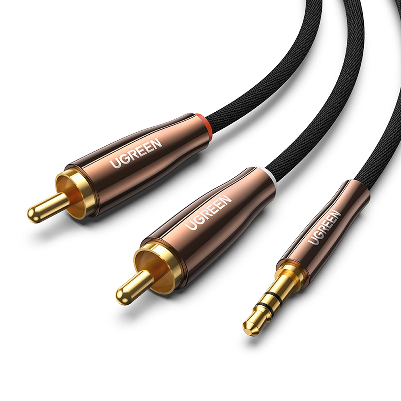 Ugreen audio kabel 3,5 mm mini jack (samec) - 2RCA (samec) 2m měď (AV170)