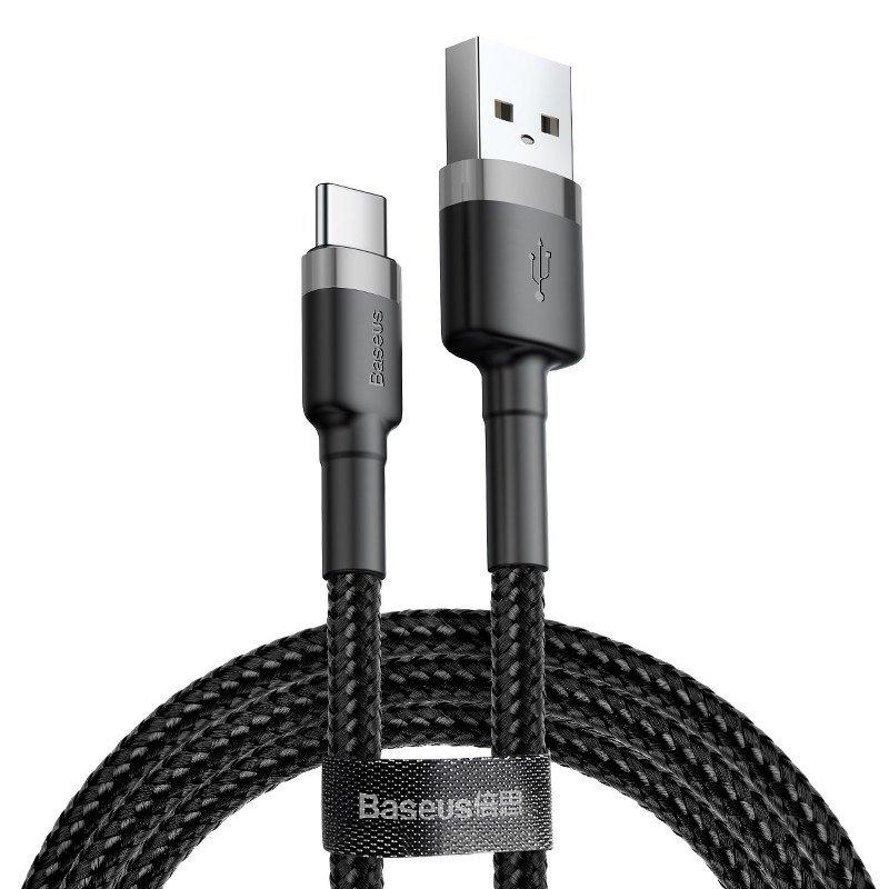 Kabel USB-C Baseus Cafule 2A 2m (šedý/černý)
