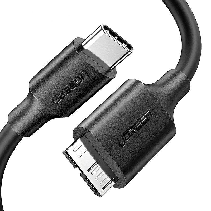 Kabel USB 3.0 Micro-B - USB-C UGREEN 1m (černý)