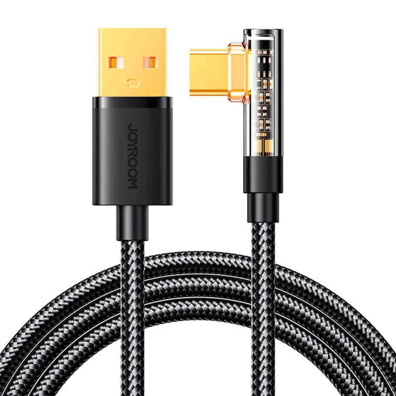 Kabel pro USB-A / Angle / Type C / 3A / 1,2 m Joyroom S-UC027A6 (černý)