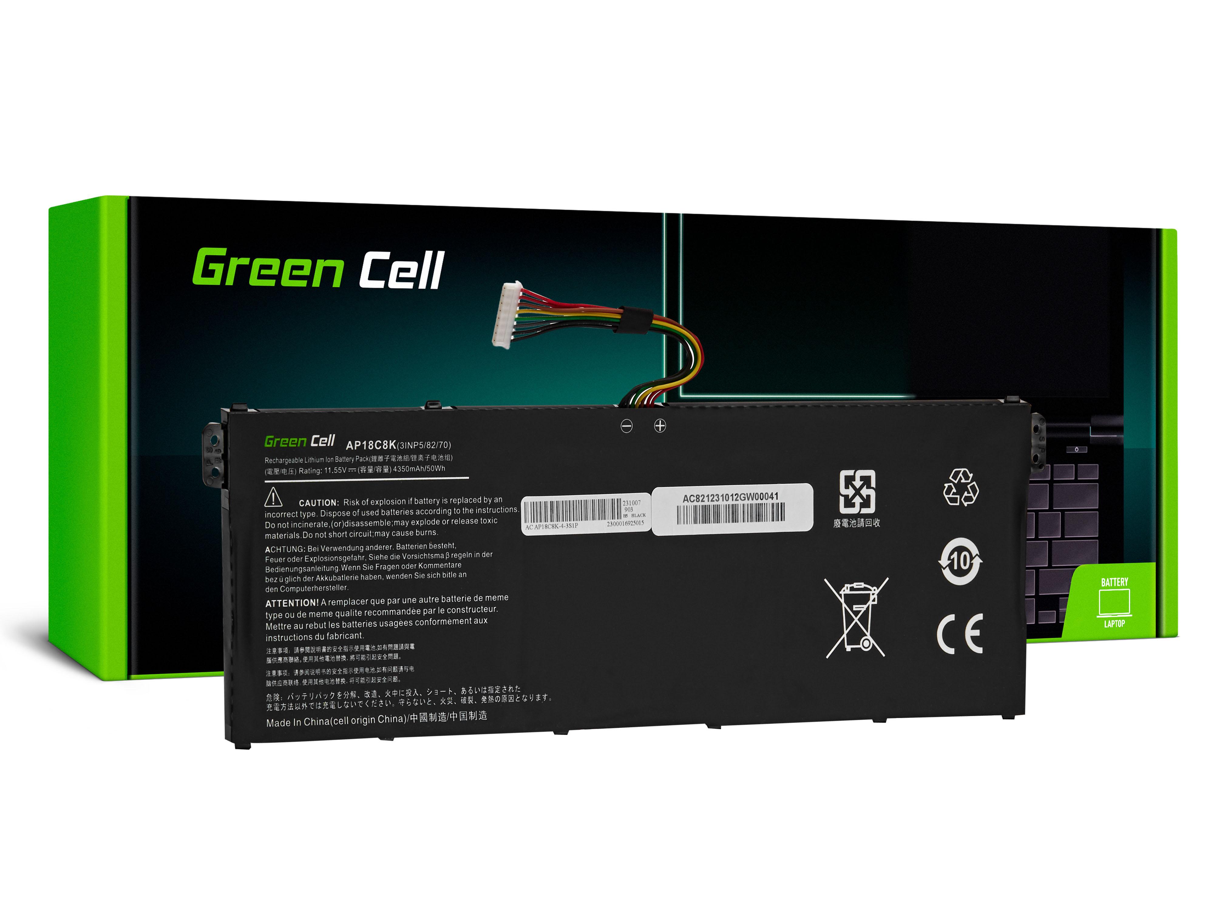 Green Cell AP18C4K AP18C8K Baterie pro Acer Aspire 3 A315-23 5 A514-54 A515-57 Swift 1 SF114-34 3 SF314-42 SF314-43 SF314-57 AC82