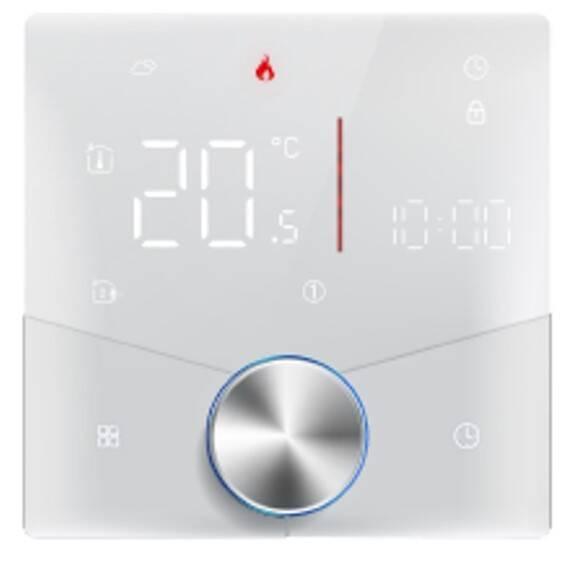 Chytrý termostat s knoflíkem bílý 16A TR088 WIFI TUYA
