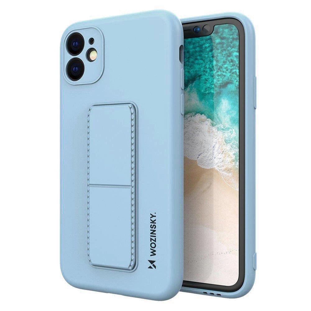 Wozinsky Kickstand Case silikonové pouzdro se stojánkem iPhone 12 Pro Max světle modré