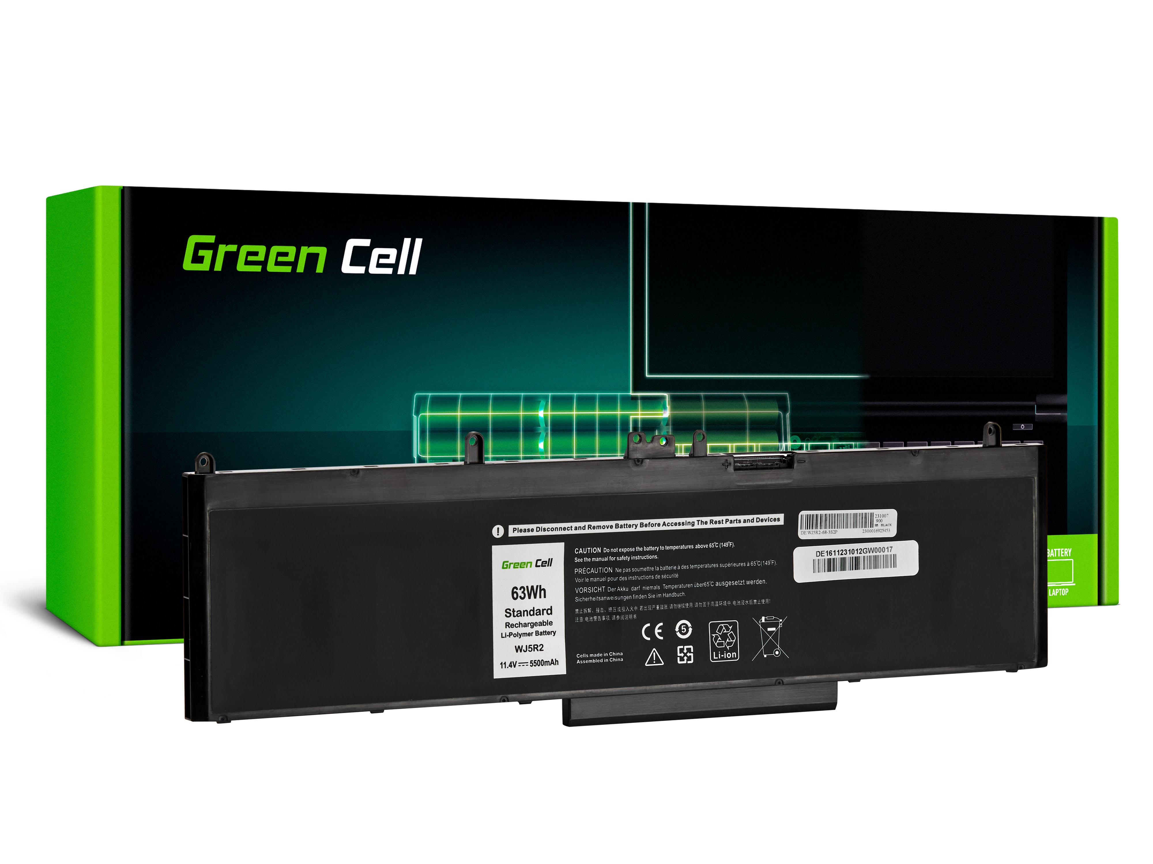 Green Cell Baterie WJ5R2 04F5YV pro Dell Latitude E5570 Precision 3510 DE161