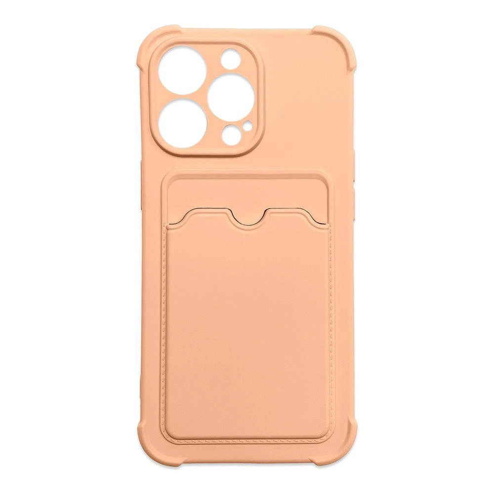 Hurtel Card Armor Case pouzdro pro iPhone 12 Pro card wallet silicone armor case Air Bag pink