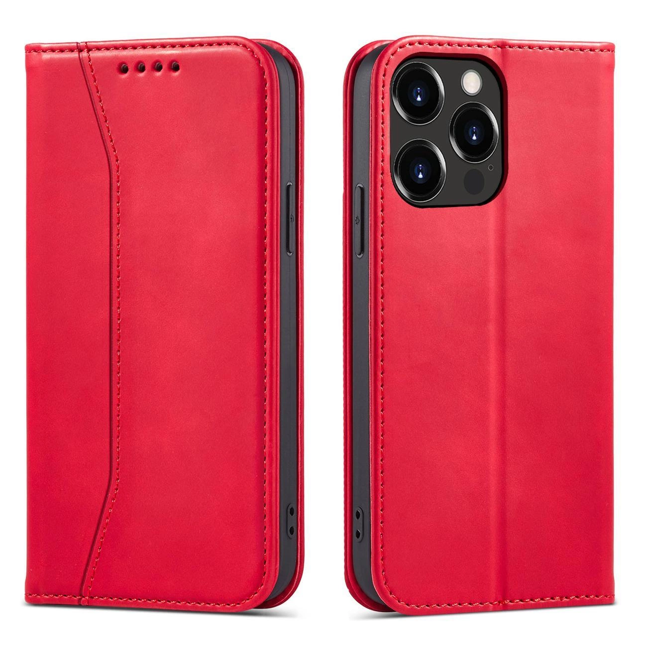 Hurtel Magnet Fancy Case iPhone 14 pouzdro s flipovým krytem peněženka stojánek červená