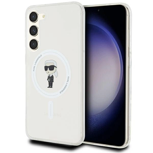 Pouzdro Karl Lagerfeld IML Ikonik MagSafe pro Samsung Galaxy S23+ - transparentní