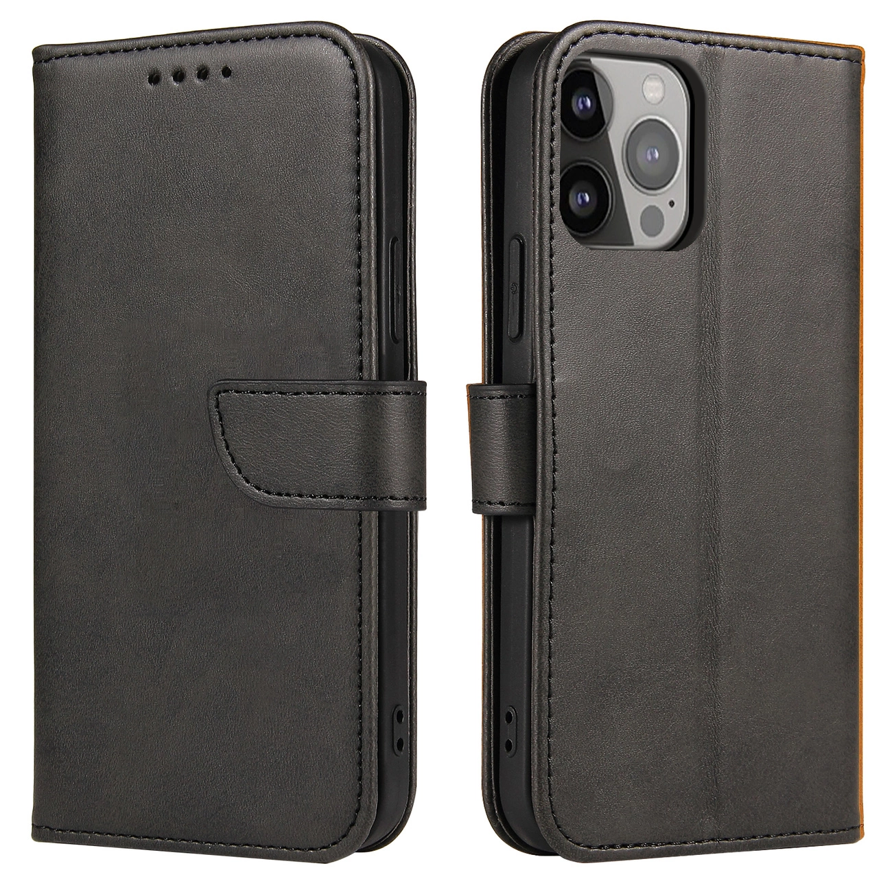 Hurtel Elegantní pouzdro Magnet Case s flipovým krytem a funkcí stojánku pro iPhone 13 Pro Max černé