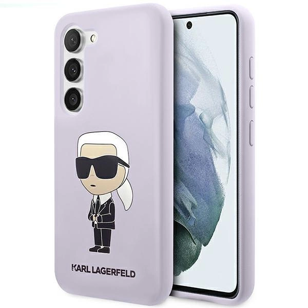 Karl Lagerfeld Silikonové pouzdro Ikonik pro Samsung Galaxy S23+ - fialové