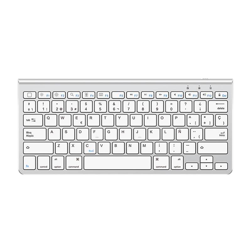 Bezdrátová klávesnice pro iPad s držákem na tablet Omoton KB088 (stříbrná)