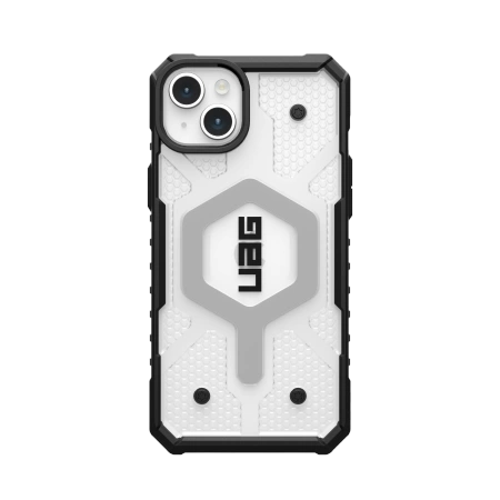 Pouzdro UAG Pathfinder MagSafe pro iPhone 15 Plus - průhledné