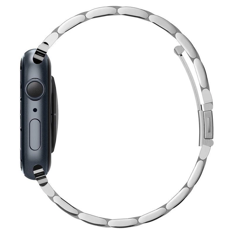 Spigen Modern Fit Band pro Apple Watch 4/5/6/7/8/SE (38/40/41 mm) - stříbrná