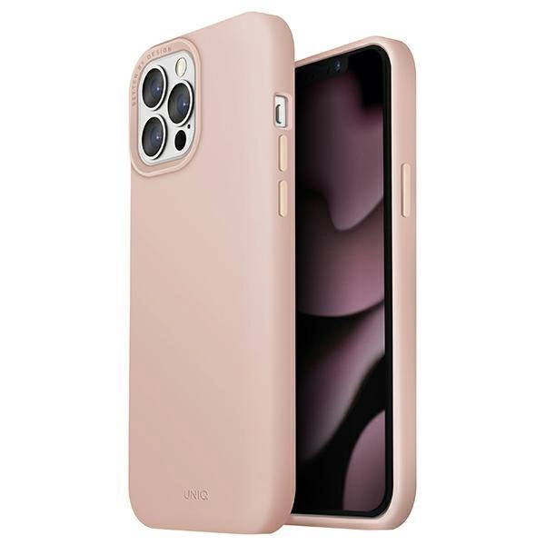 Pouzdro UNIQ Lino Hue MagSafe pro iPhone 13 Pro / iPhone 13 - růžové