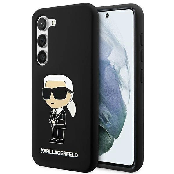 Karl Lagerfeld Silikonové pouzdro Ikonik pro Samsung Galaxy S23 - černé