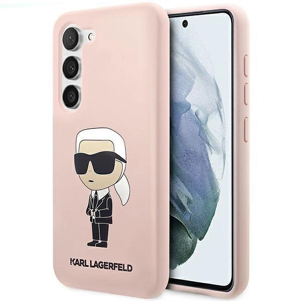 Karl Lagerfeld Silikonové pouzdro Ikonik pro Samsung Galaxy S23 - růžové