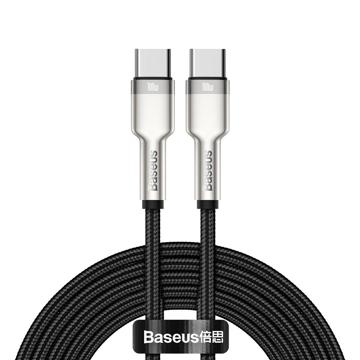 Kabel USB-C na USB-C Baseus Cafule, 100 W, 2 m (černý)