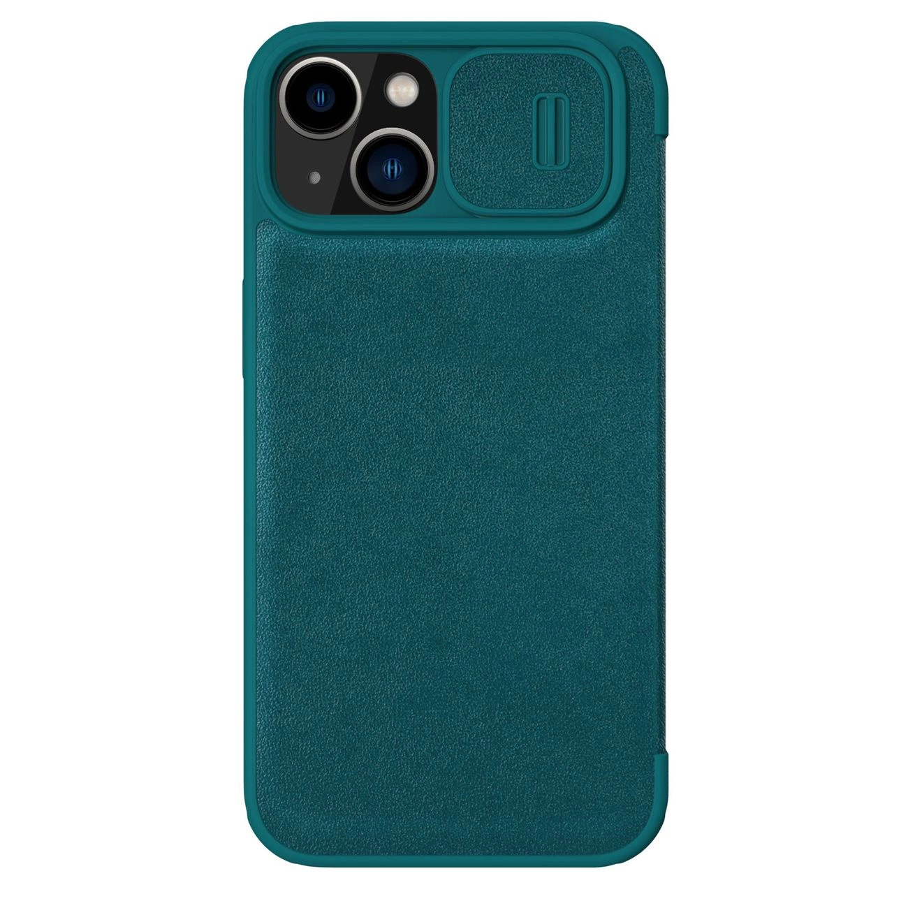 Nillkin Qin Leather Pro Case iPhone 14 Plus kryt fotoaparátu pouzdro flip kryt zelená