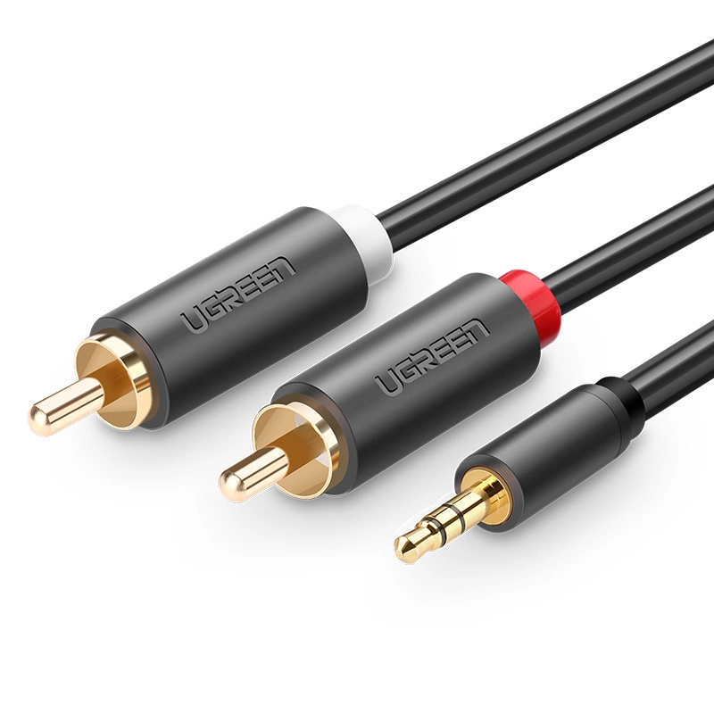 Ugreen audio kabel 3,5 mm mini jack (samec) - 2RCA (samec) 1,5 m (AV102)