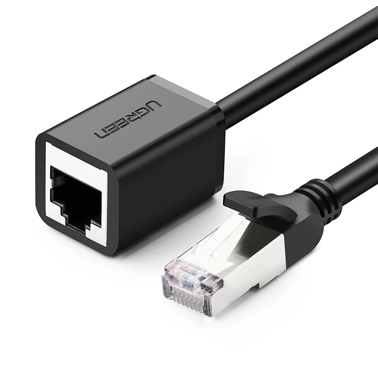 Prodlužovací kabel Ugreen Ethernet patchcord RJ45 F/UTP Cat. 6 1000Mb/s 0,5 m černý (NW112)