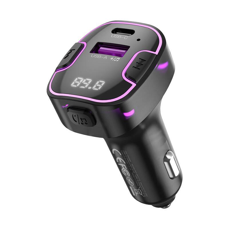 XO BCC12 Bluetooth MP3+5V3,1A nabíječka do auta (černá)