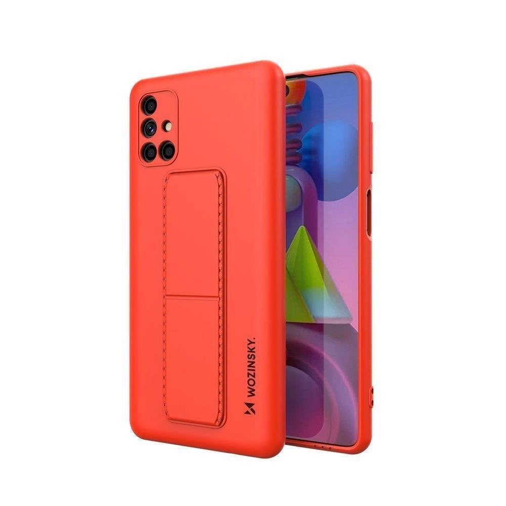 Wozinsky Kickstand Case silikonové pouzdro se stojánkem Samsung Galaxy M51 červené
