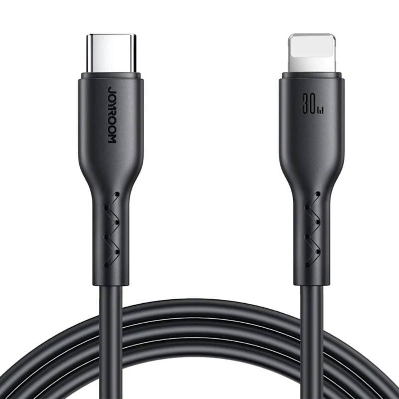 Flash Charge kabel USB C na Lightning Joyroom SA26-CL3 / 30W / 1m (černý)