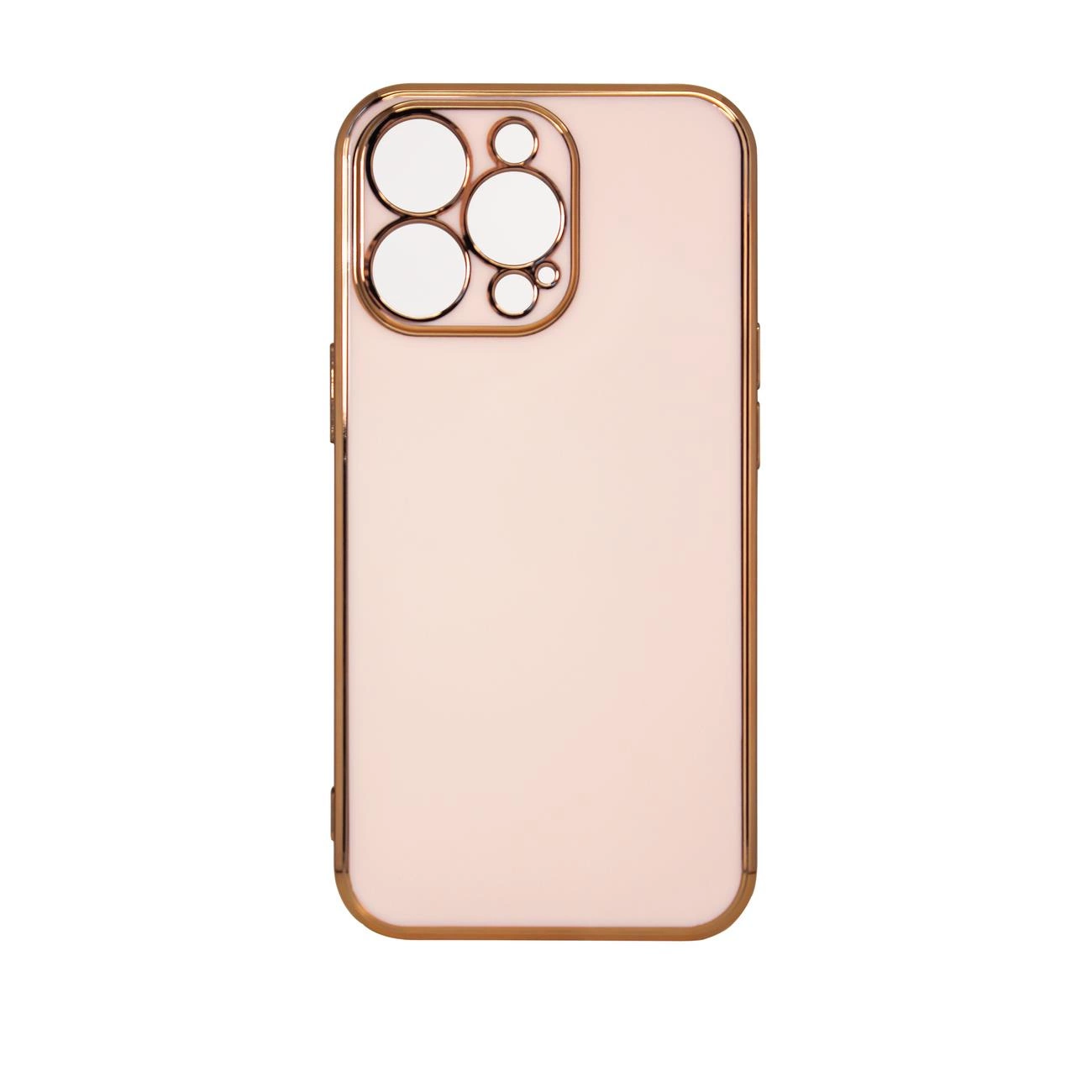 Hurtel Lighting Color pouzdro pro iPhone 12 Pro Max gelové pouzdro se zlatým rámečkem růžové