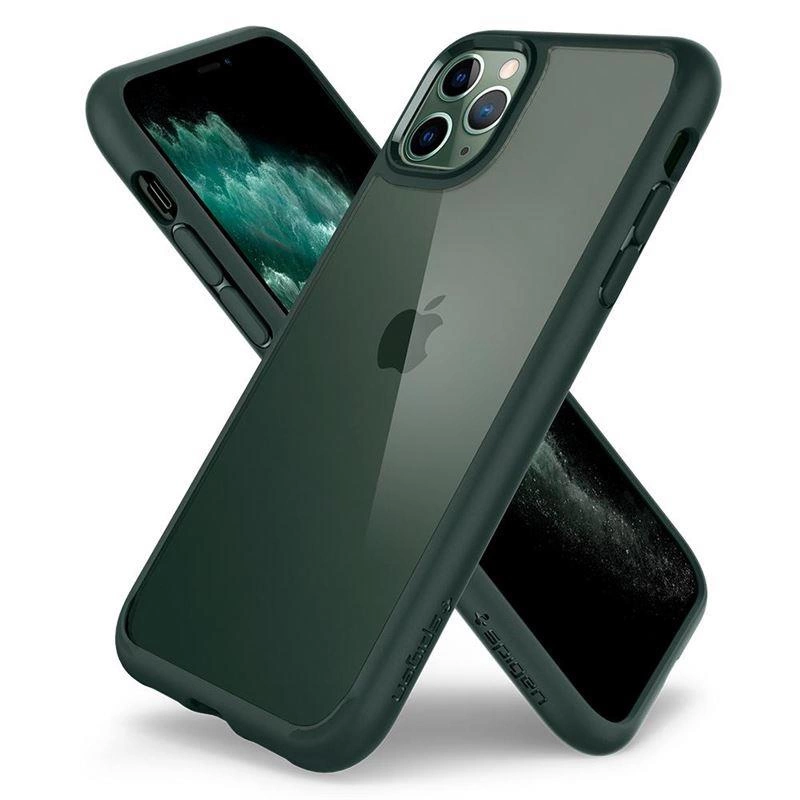 Pouzdro Spigen Ultra Hybrid pro iPhone 11 Pro - tmavě zelené