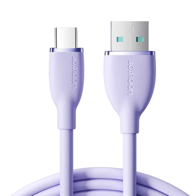 Barevný kabel 3A USB na USB-C Joyroom SA29-AC3 / 3A / 1,2 m (fialový)