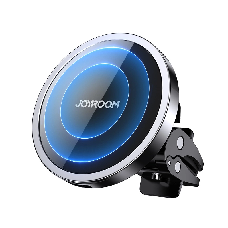 Joyroom magnetický držák do auta Qi bezdrátová indukční nabíječka 15 W (kompatibilní s MagSafe pro iPhone) černý (JR-ZS240)