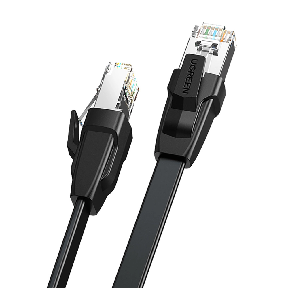 Ugreen Ethernetový kabel LAN Cat.8 U/FTP plochý 2m černý (NW134)