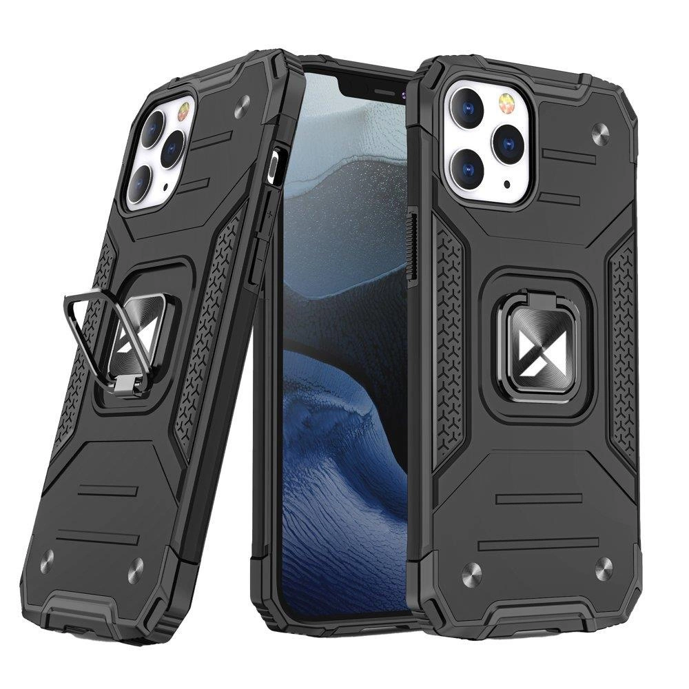 Wozinsky Ring Armor obrněný hybridní kryt + magnetický držák iPhone 13 Pro Max černý