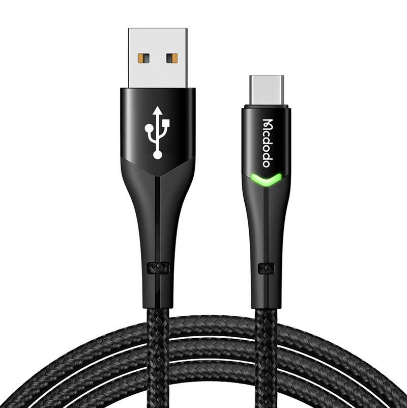 Kabel USB na USB-C Mcdodo Magnificence CA-7960 LED, 1 m (černý)