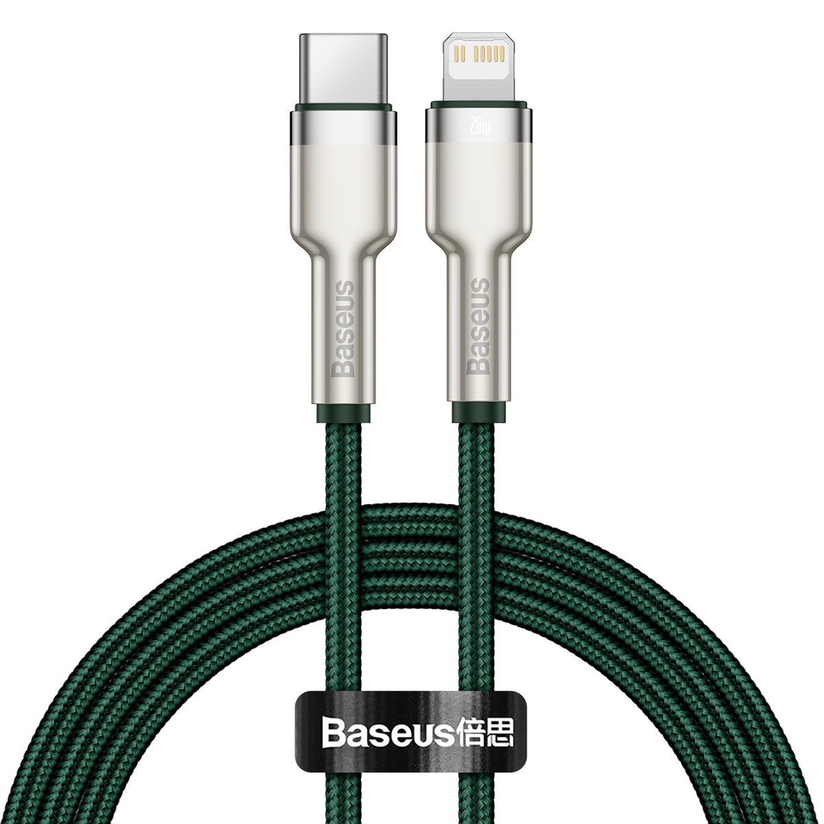 Kabel USB-C na Lightning Baseus Cafule, PD, 20W, 1m (zelený)