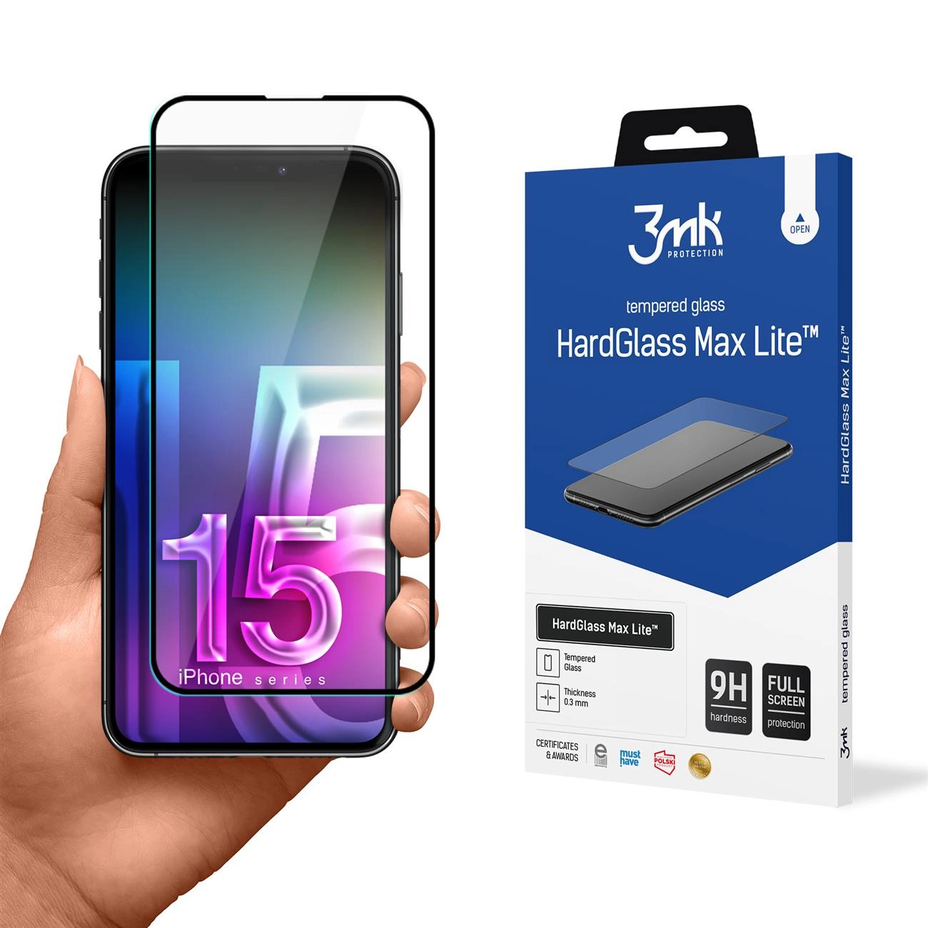 3mk Protection 3mk HardGlass Max Lite™ 9H sklo pro iPhone 15
