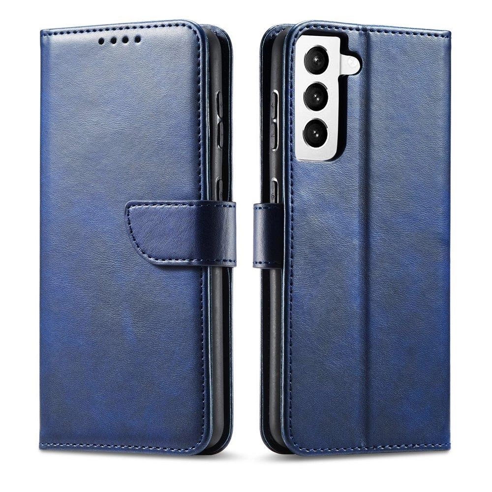 Hurtel Magnet Case elegantní pouzdro s flipovým krytem a funkcí stojánku Samsung Galaxy S22+ (S22 Plus) modré