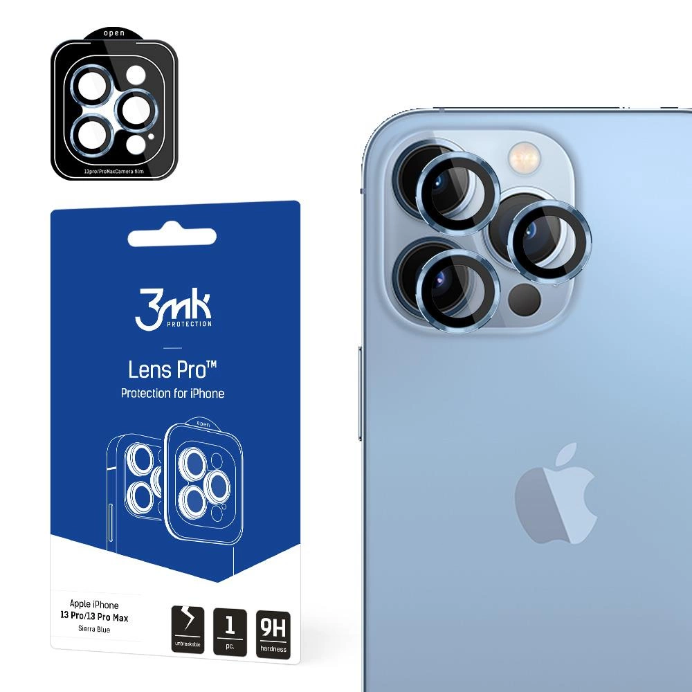 3mk Protection 3mk Lens Protection Pro kryt fotoaparátu pro iPhone 13 Pro / iPhone 13 Pro Max - modrý
