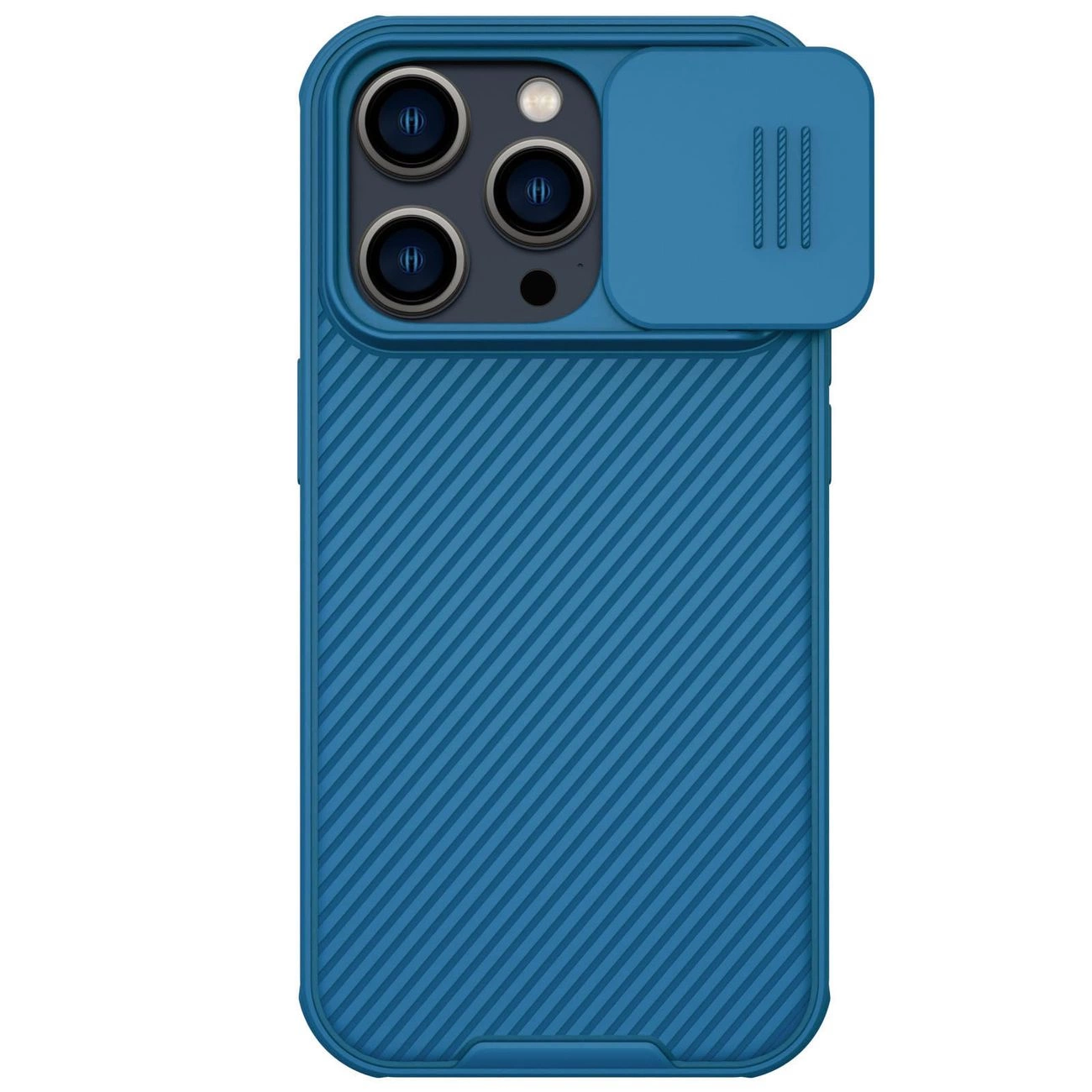 Nillkin CamShield Pro Magnetic Case Kryt fotoaparátu iPhone 14 Pro modrý (s MagSafe)
