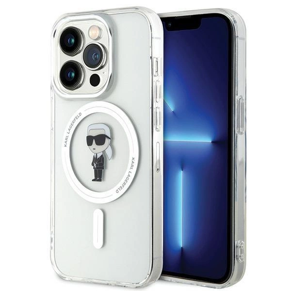 Pouzdro Karl Lagerfeld IML Ikonik MagSafe pro iPhone 15 Pro - průhledné