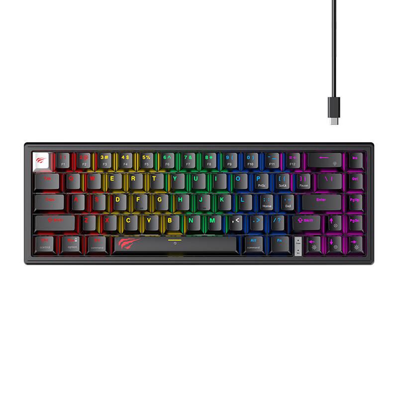Herní klávesnice Havit KB874L RGB (černá)