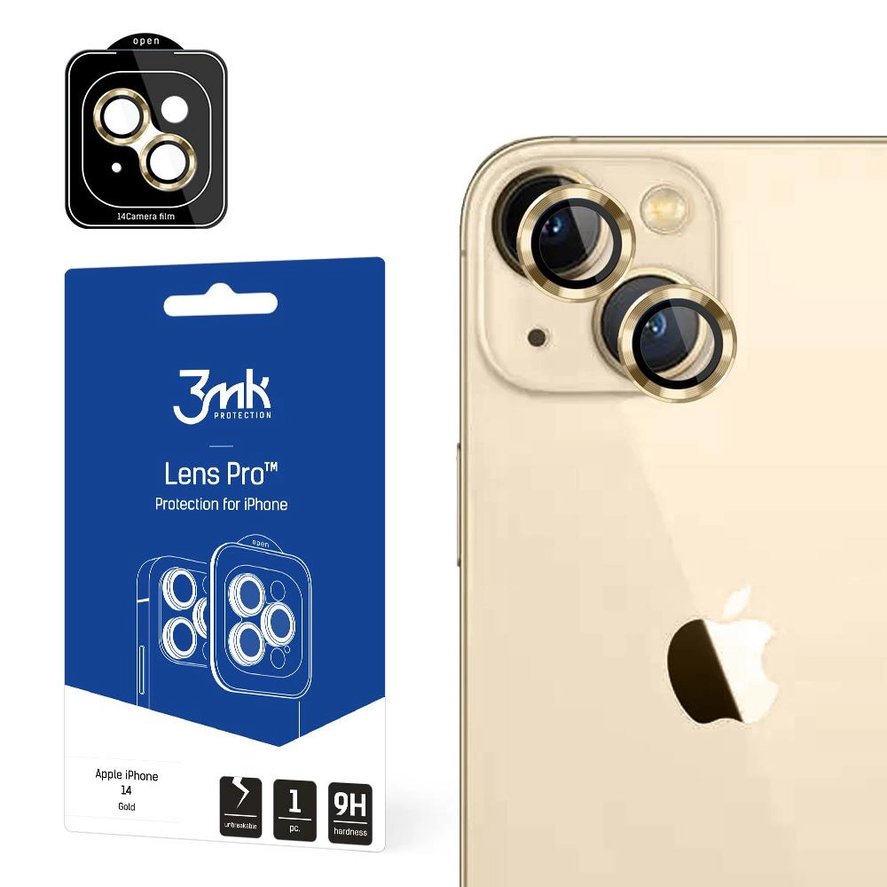 3mk Protection 3mk Lens Protection Pro kryt fotoaparátu pro iPhone 14 - zlatý