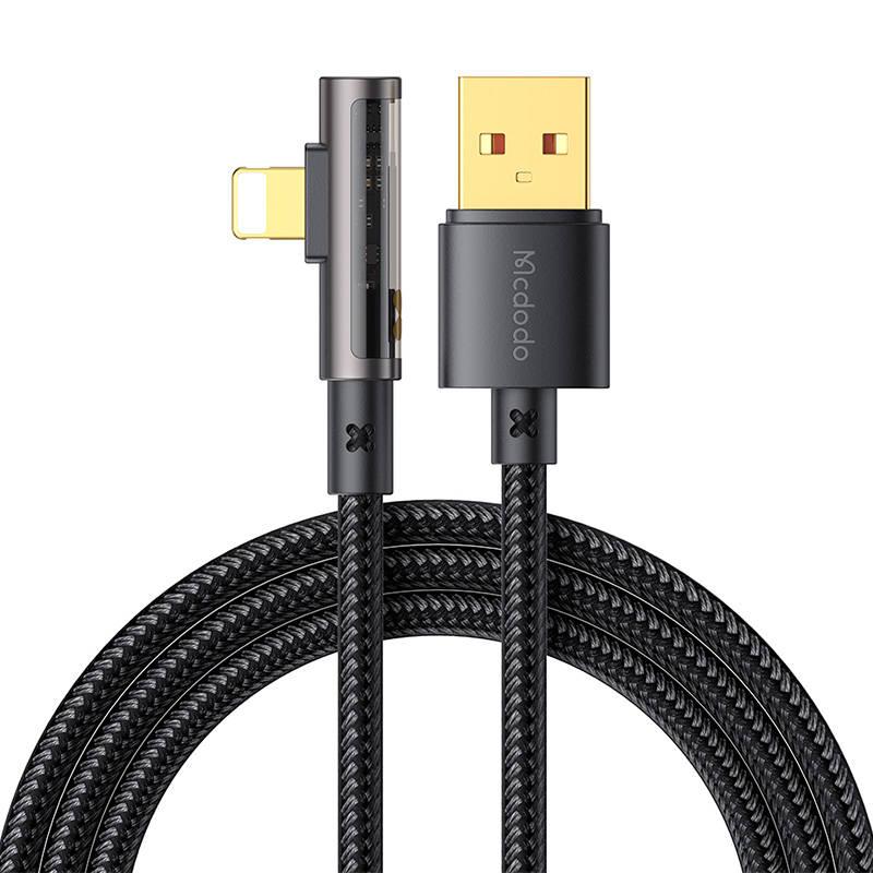 Prism USB kabel s úhlovým bleskem Mcdodo CA-3510, 1,2 m (černý)