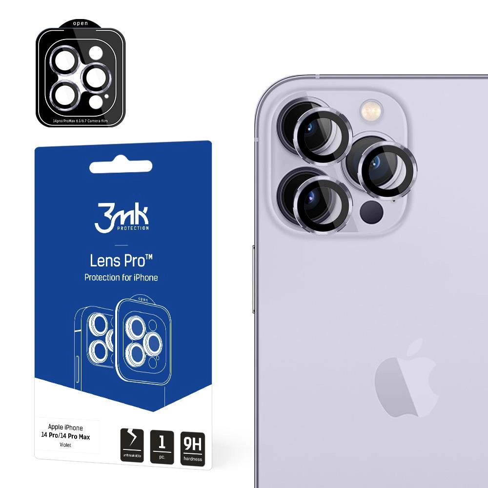3mk Protection 3mk Lens Protection Pro kryt fotoaparátu pro iPhone 14 Pro / iPhone 14 Pro Max - fialový