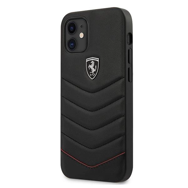 Prošívané pouzdro Ferrari Off Track pro iPhone 12 mini - černé