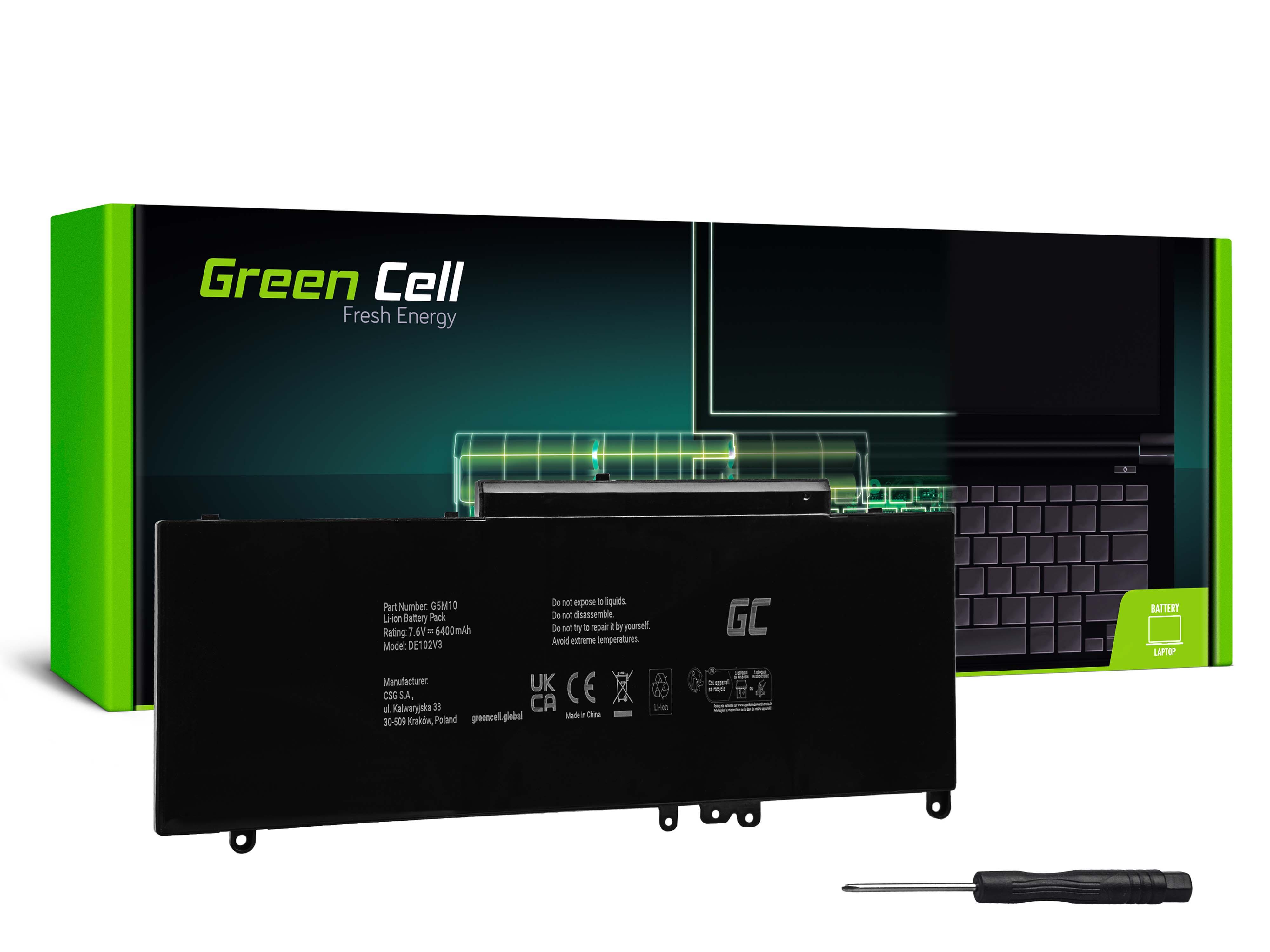 Green Cell Baterie G5M10 0WYJC2 pro Dell Latitude E5250 E5450 E5550 DE102V3