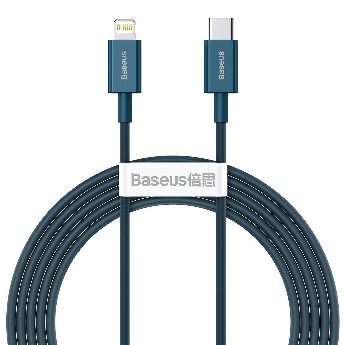 Kabel USB-C na Lightning Baseus Superior Series, 20W, PD, 2m (modrý)