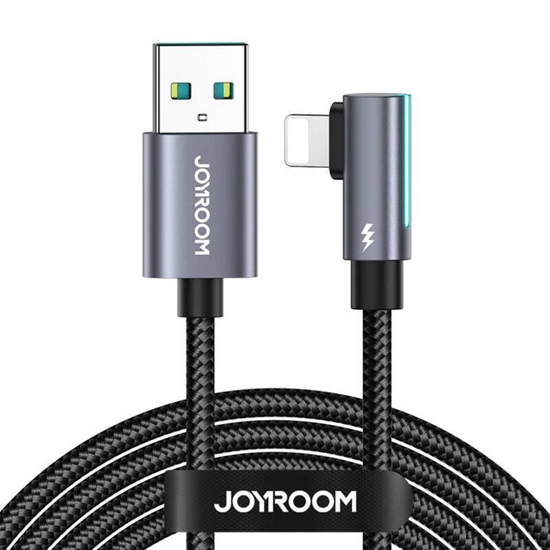 Kabel USB-Lightning, úhlový Joyroom S-AL012A17 2,4A, 1,2 m (černý)
